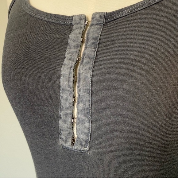Aeropostale Hook-Front Cropped Tank Washed Charcoal Gray XS - Picture 5 of 9